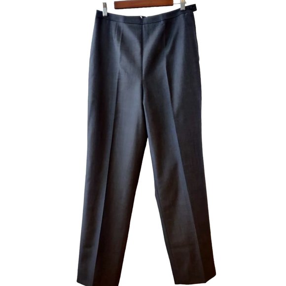 J Crew Womens NWT 12 Silver Gray Wool Mohair Front Crease Straight Career Pants - Picture 1 of 8
